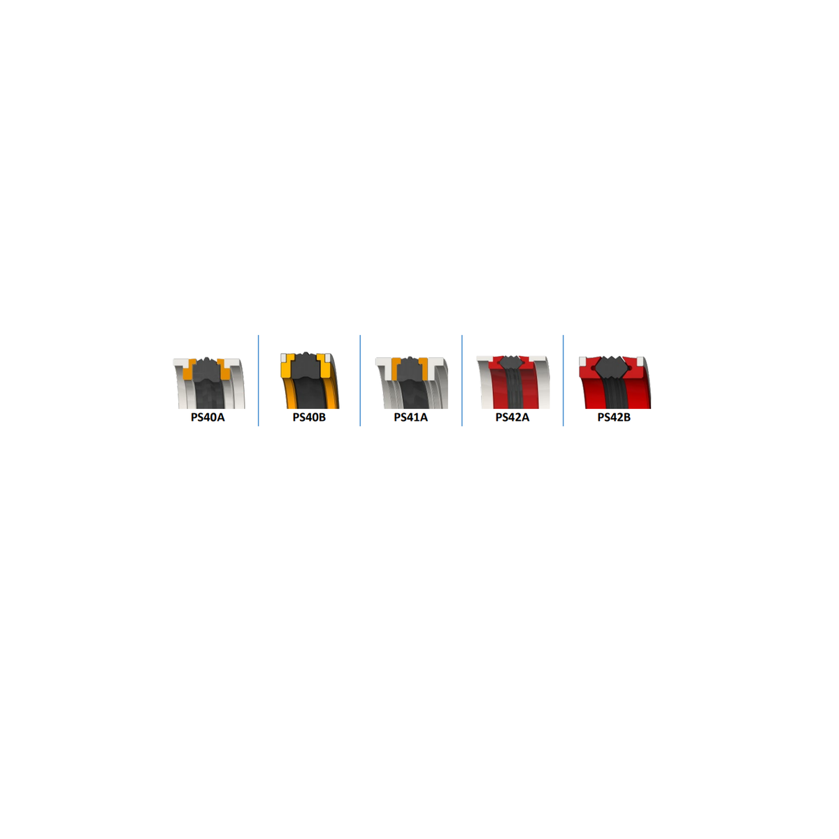 Double Acting 5 Elements Piston Seal