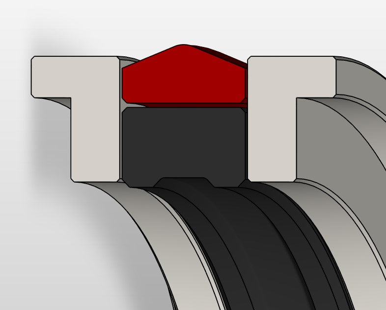 Double Acting 4 Elements Total Guides Piston Seal