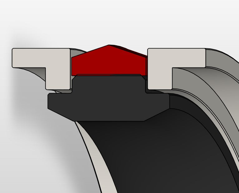 Double Acting 4 Elements Long Guides Piston Seal