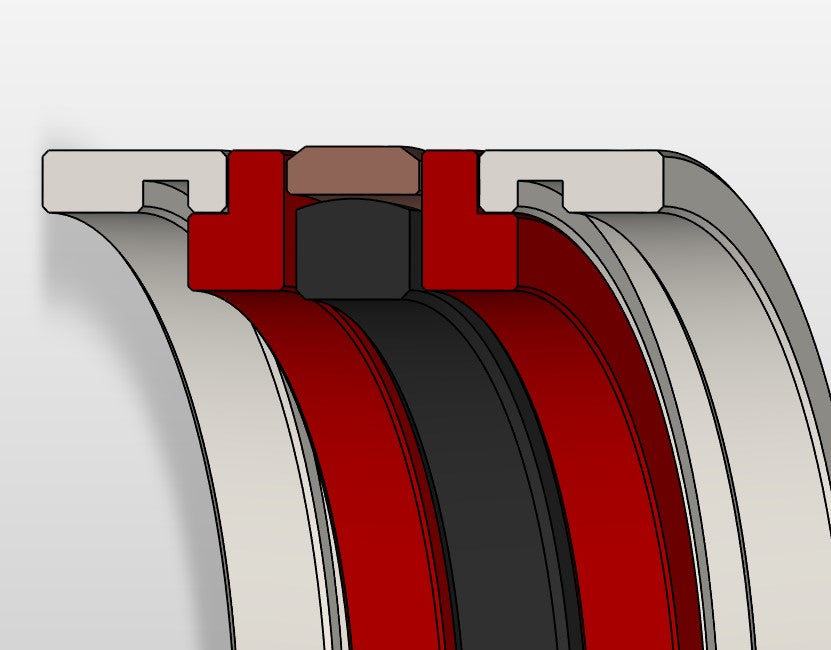 Double Acting 6 Elements Piston Seal
